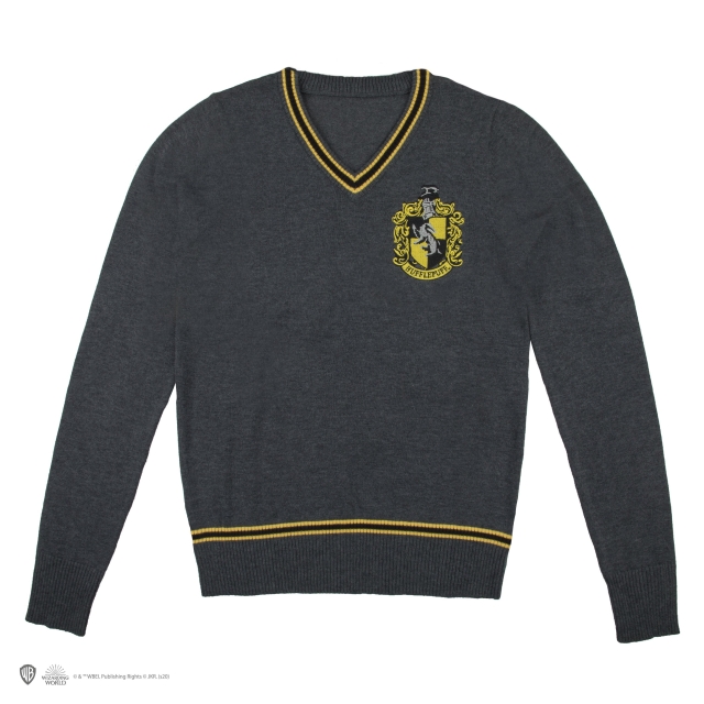 Harry Potter Hufflepuff - Grey Knitted Sweater - Small