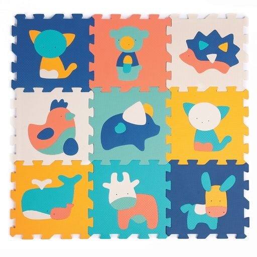 LUDI Play mat with animals (9 pcs) - LU10023