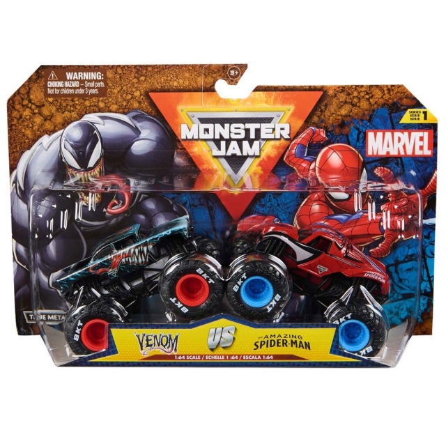 Monster Jam 1:64 Marvel 2 Pack - Spider Man:Venom (6071942)
