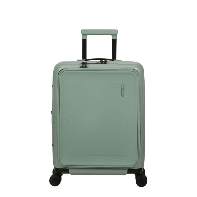 American Tourister Suitcase DashPop Spinner 55/23 Front Pocket Laptop Iceberg Green