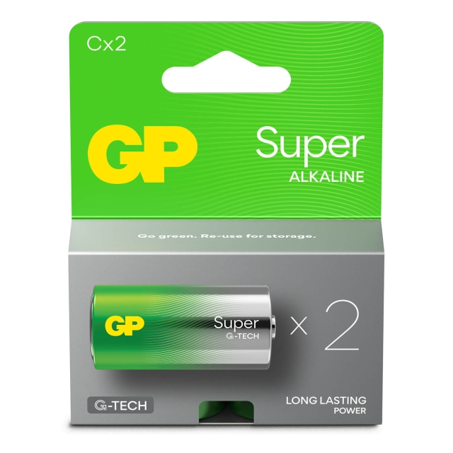 GP Battery Super Alkaline C LR14 2-Pack