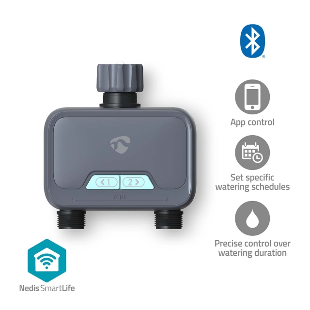 Nedis SmartLife Water Control | Bluetooth® | Battery Powered | IP54 | Maximum water pressure: 8 Bar | Android™ / IOS