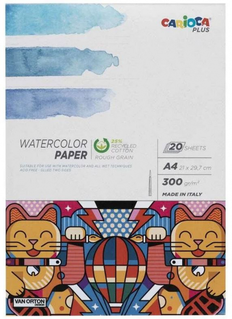 CARIOCA Plus - Watercolor block 300g, A4, 20 pages (809323)