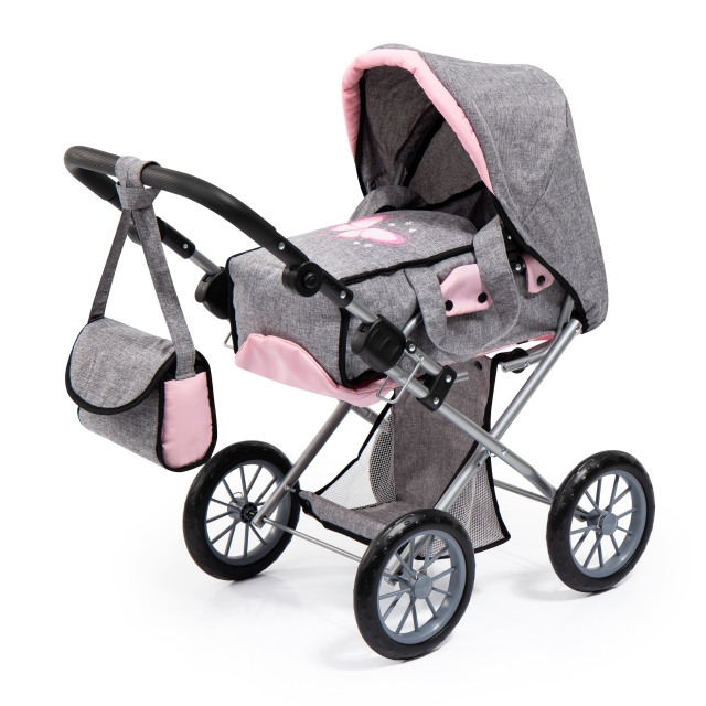 Bayer Dolls Pram - City Star - Grey (13633AA)
