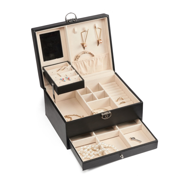 Gillian Jones Large classic jewelry box - Black - Large