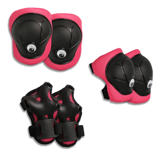 Crazy Safety Pink Safety Gear Set for Kids for Bike, Skateboard, BMX, Rollerblades & Scooter (220107-10)