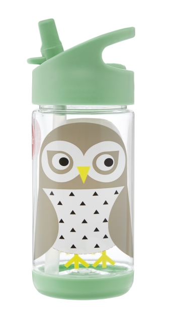 3 Sprouts Water Bottle - Mint Owl