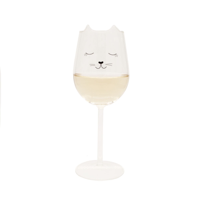 Winkee Cat Wine Glass - Wine glass