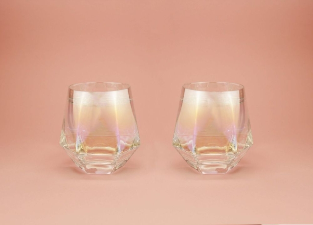 Winkee Diamond Glasses Set of 2 - Glass
