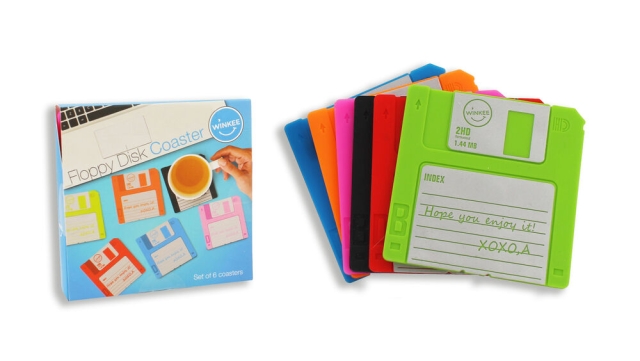 Winkee Coaster - Floppy Disc - Six Different Colours