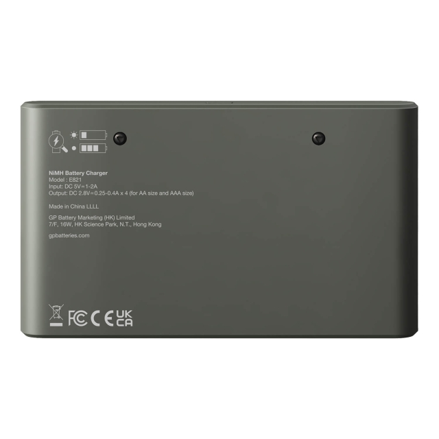 GP Battery Charger Econ Charger E821 8-Slot 4xAA 2100mAh + 4xAAA 850mAh