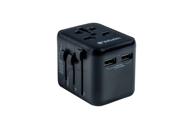 Verbatim Universal Travel Adapter UTA-01 with 2xUSB Charger