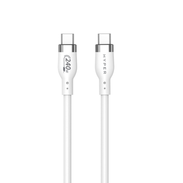 Targus Hyper - 1M Silicone 240W USB-C Charging Cable - White
