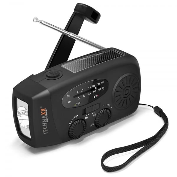 Technaxx Hand Crank & Solar Radio - TX-238
