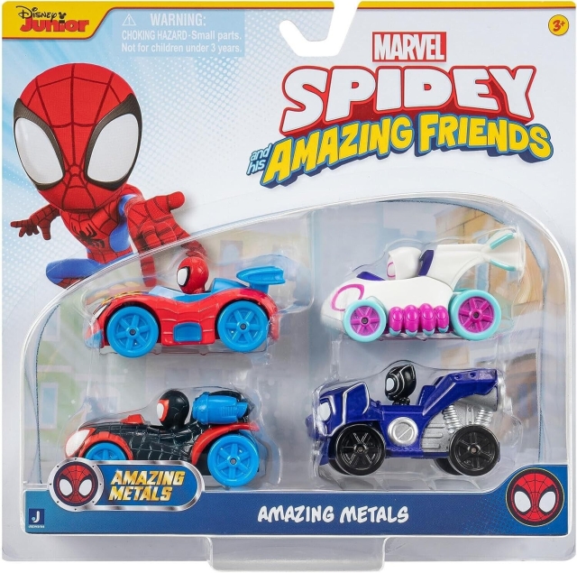 Spidey AMAZING METALS CAR 4 PK (SNF0200)