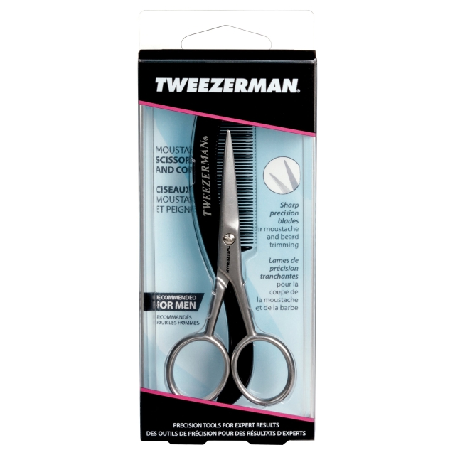 Tweezerman Moustache Scissors With Comb