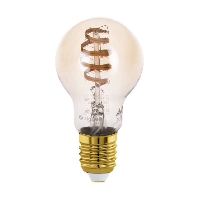 Eglo E27 A60 spiral, amber - TW - Zigbee, Bluetooth