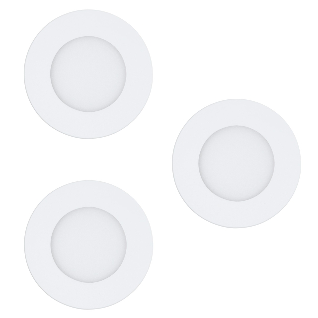 Eglo Set of 3x Fueva-Z Recessed Lights, White Ø8.5 - TW - Zigbee, Bluetooth