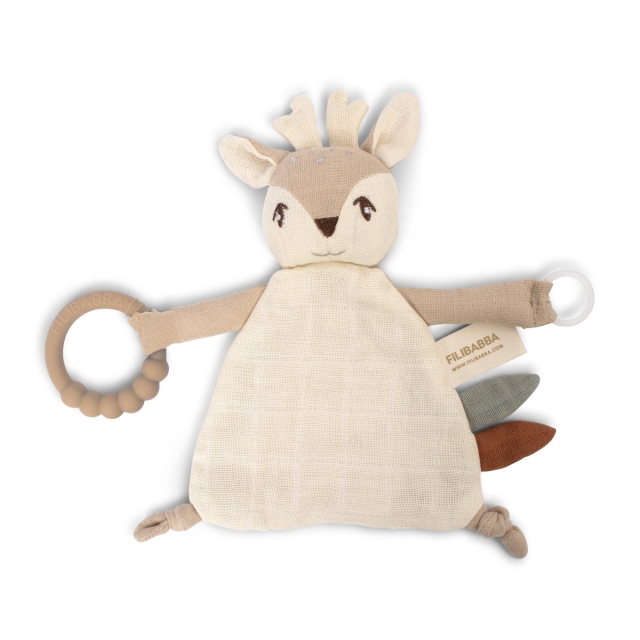 Filibabba Comfort blanket with teether - Fawn - (FI-03357)
