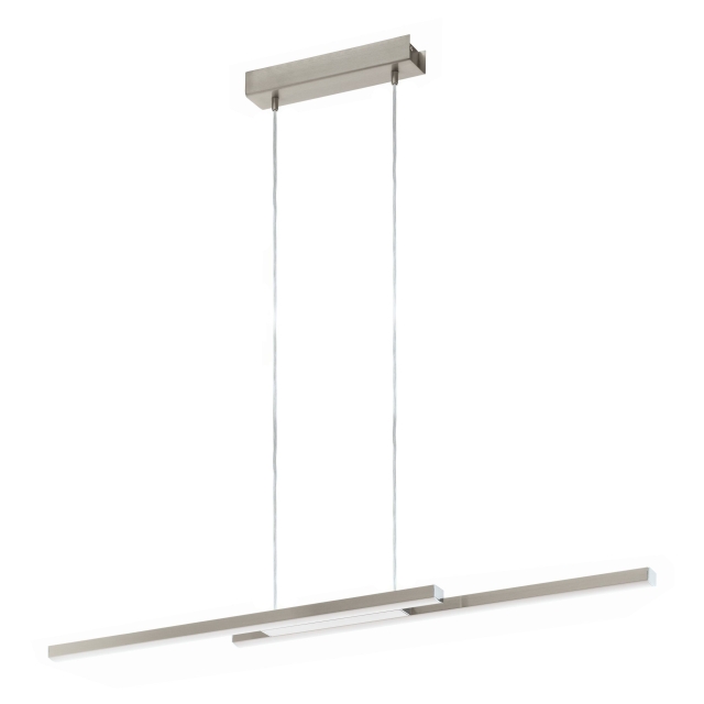 Eglo Fraioli-Z long table pendant brushed steel - RGB + TW - Zigbee, Bluetooth