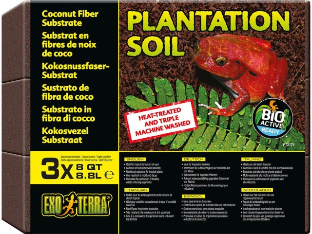 Exoterra Plantation Soil 3 X 8.8L Tropical Substrate  - (222.5091)