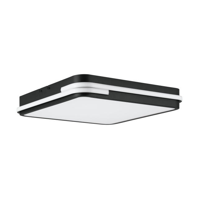 Eglo Genovese-Z loft lamp black 47x47 - RGB + TW - Zigbee, Bluetooth