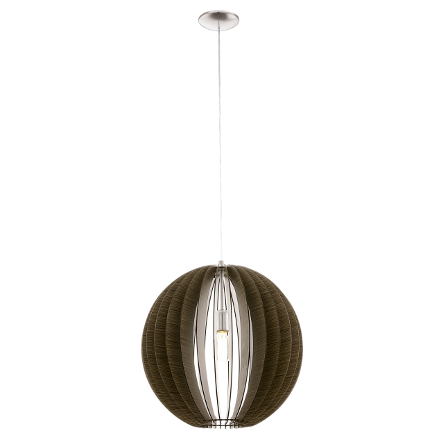 Eglo COSSANO PENDANT - Oak - 50 cm diameter - satineret nikkel