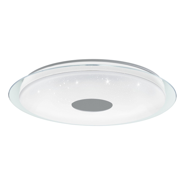 Eglo Totari-Z ceiling lamp chrome and white with crystal effect Ø77 - TW - Zigbee, Bluetooth