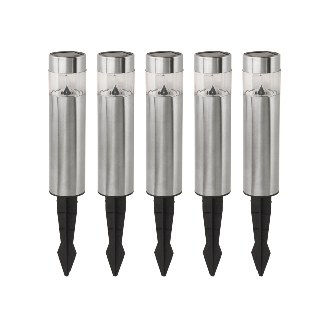 Eglo Solar Set 5L H200 RS - Stainless Steel - 20 cm tall with a 10 cm spike