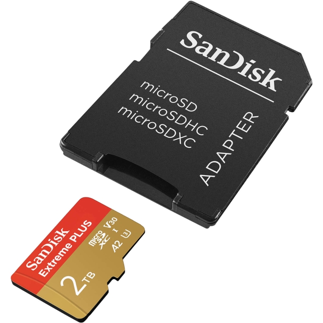 SanDisk MicroSDXC Extreme Plus 2TB UHS-I With Adapter