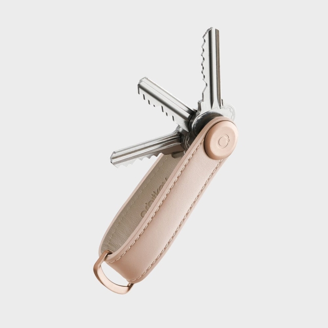 Orbitkey Leather Key Organiser - Blush/Blush