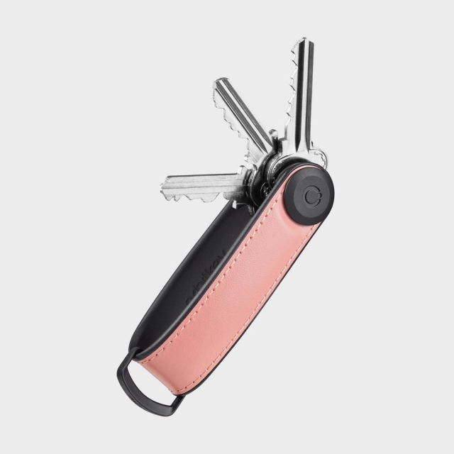 Orbitkey Hybrid Leather Key Organiser - Pastel Pink