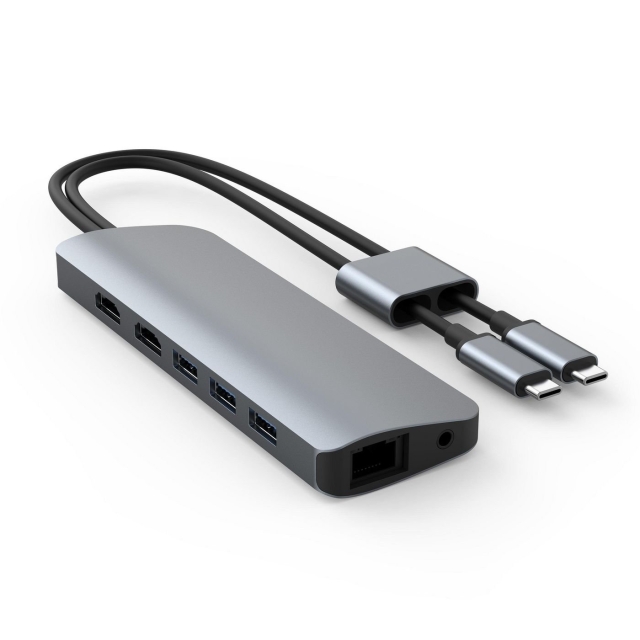 Targus Hyper - HyperDrive VIPER 10-in-2, dual 4K60Hz HDMI for MacBook Pro/Air & any USB-C device, Ethernet, 3.5mm Audio Jack