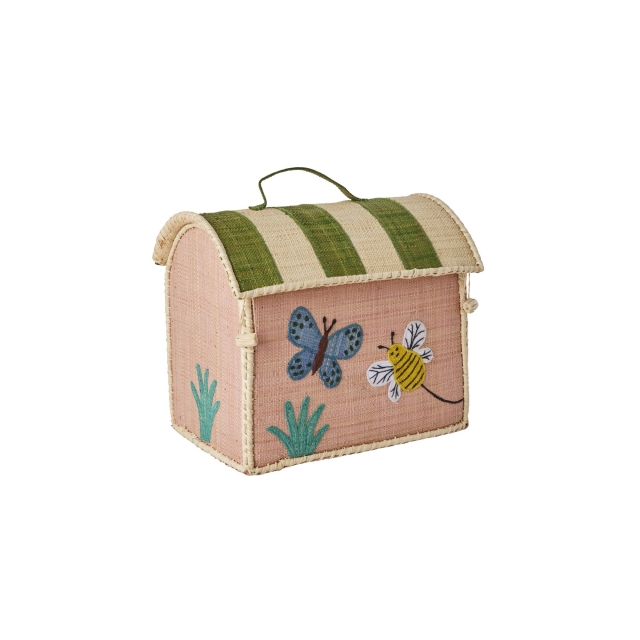 RICE Raffia Kids Bag Butterfly Theme