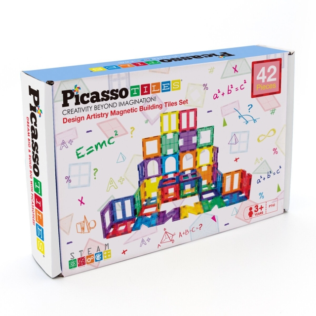 Picasso Tiles Artistry Magnetic Tiles set (42 pcs) (PT42)