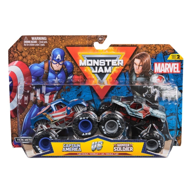 Monster Jam 1:64 Marvel 2 Pack - Captain America vs. Winter Soldier