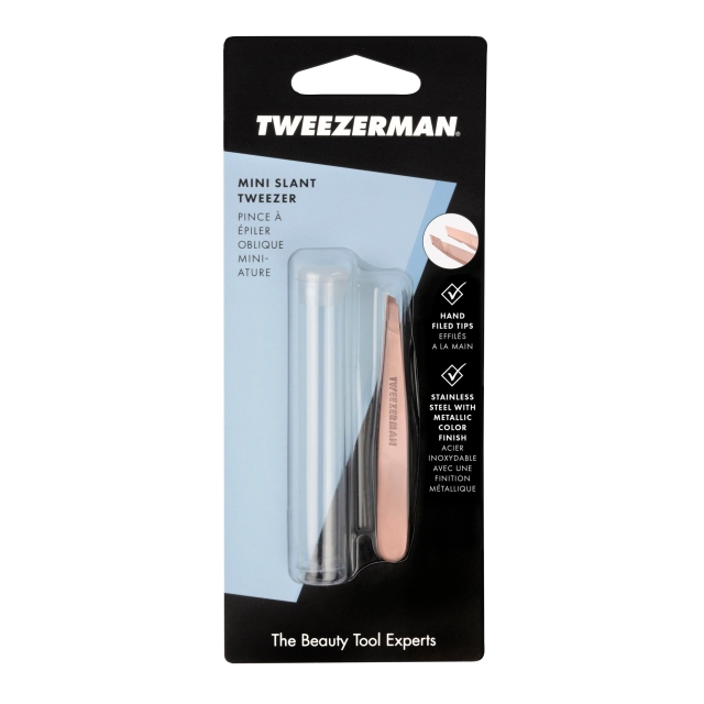 Tweezerman Mini Slant Tweezer - Rose Gold