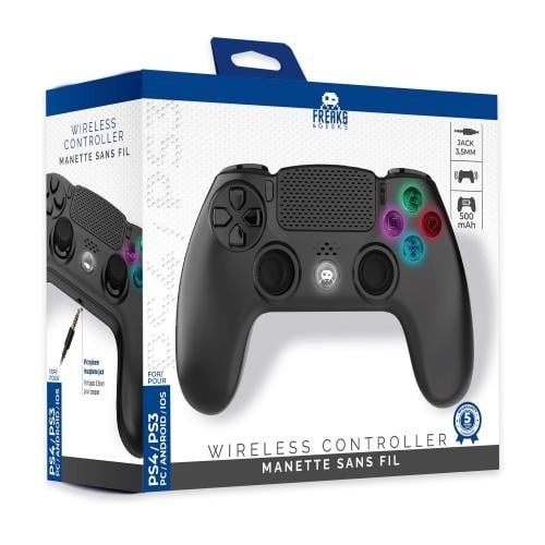 Trade Invaders Wireless Controller for PS4 with 3,5mm jack slot - LED - Black