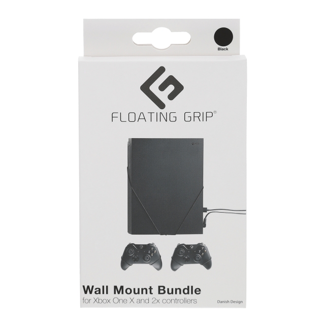 FLOATING GRIP s Xbox One X and Controller Wall Mounts - Bundle (Black)