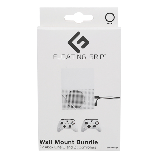 FLOATING GRIP s Xbox One S and Controller Wall Mounts - Bundle (White)