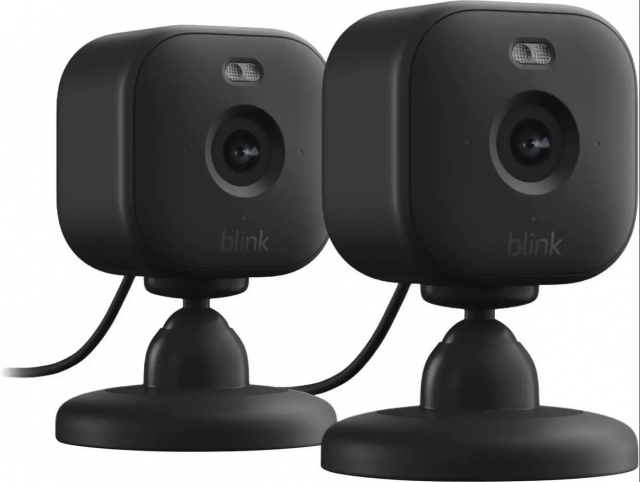 Blink Mini 2 Smart Indoor Security Camera 2pcs set Black