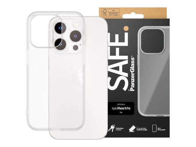 PanzerGlass SAFE. by PanzerGlass Shell to Apple iPhone 15 Pro, Transparent