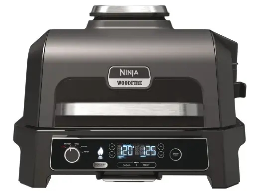 Ninja OG850EU Woodfire PRO XL Electric BBQ Grill and Smoker Black/Grey