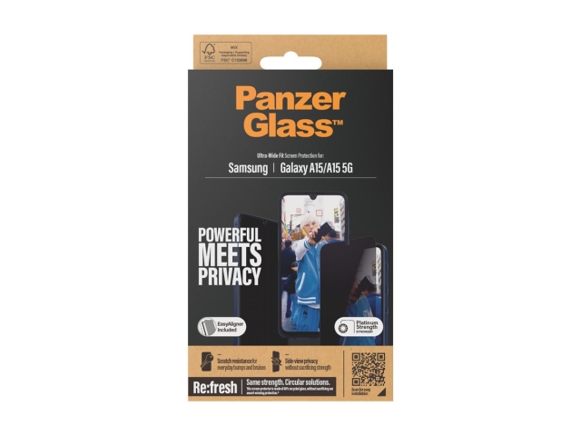 PanzerGlass Screen Protector Samsung Galaxy A15, A15 5G, Transparent