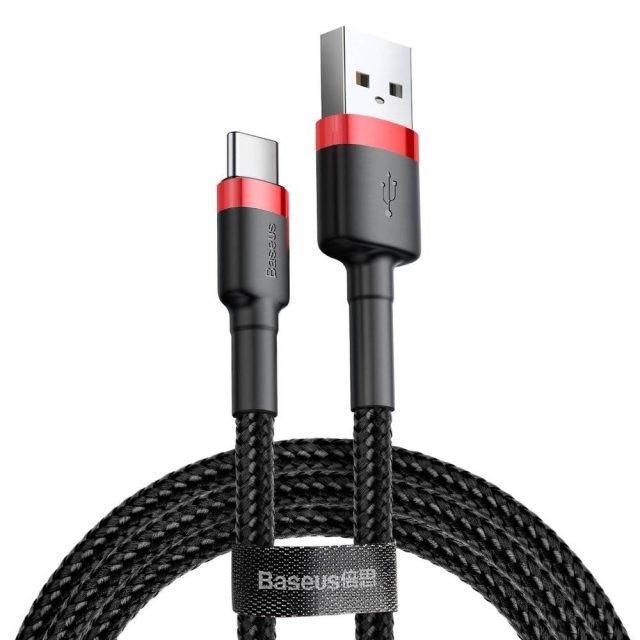 Baseus USB-A 2.0 til USB-C kabel 0.5m Black