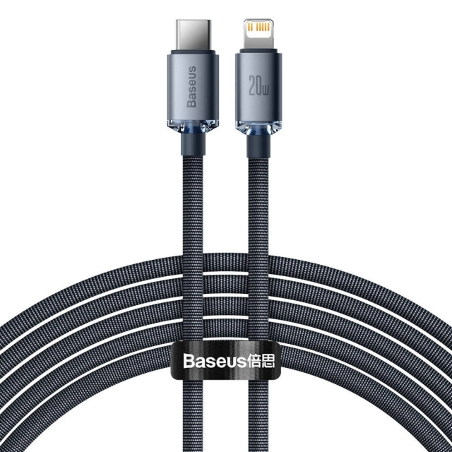 Baseus Crystal Shine USB-C to Lightning cable 20W 2m black