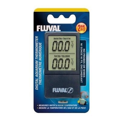 Fluval 2-in-1 Digital Aquarium Thermometer - (H11193)