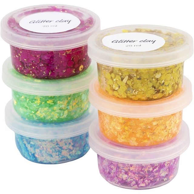 Creative Toys DIY Kit - Glitter Clay 6 pcs. (78746)