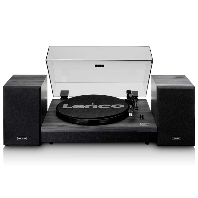 Lenco Turntable with Bluetooth® and two external speakers Black