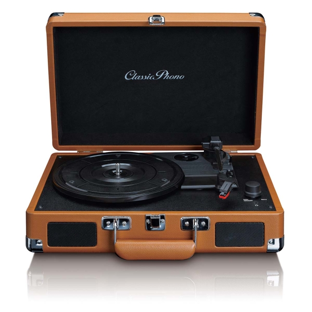 Lenco Suitcase turntable with 2 built-in speakers Brown